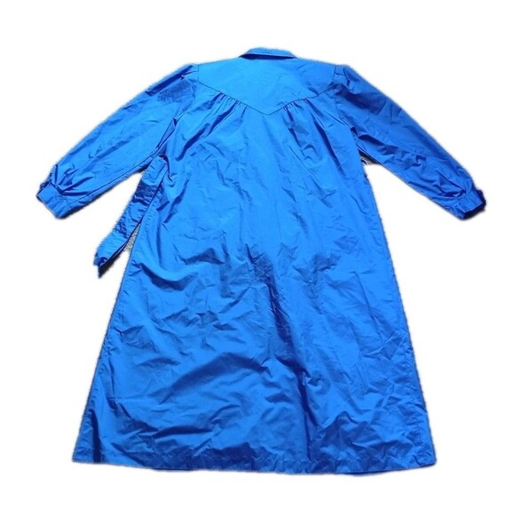 Climate Zone Unisex Blue Lined Comfortable Hooded Rain Jacket Size 10 Retro - Picture 4 of 5